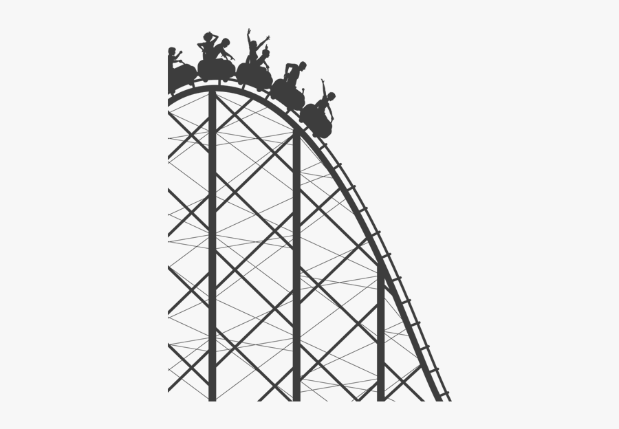 Download Roller Coaster Free Download Png - Roller Coaster Silhouette Vector, Transparent Clipart