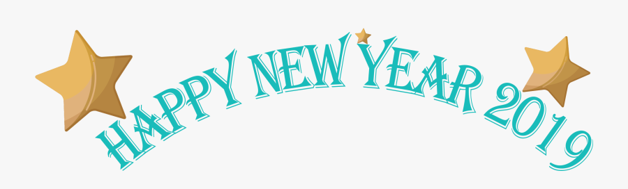 Stars, Banner, 2019, Happy New Year - Happy New Year 2019 Clip Art Banner, Transparent Clipart