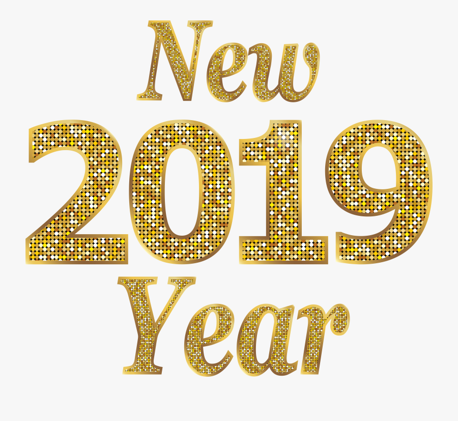 Gold Transparent Happy New Year 2019 Png, Transparent Clipart