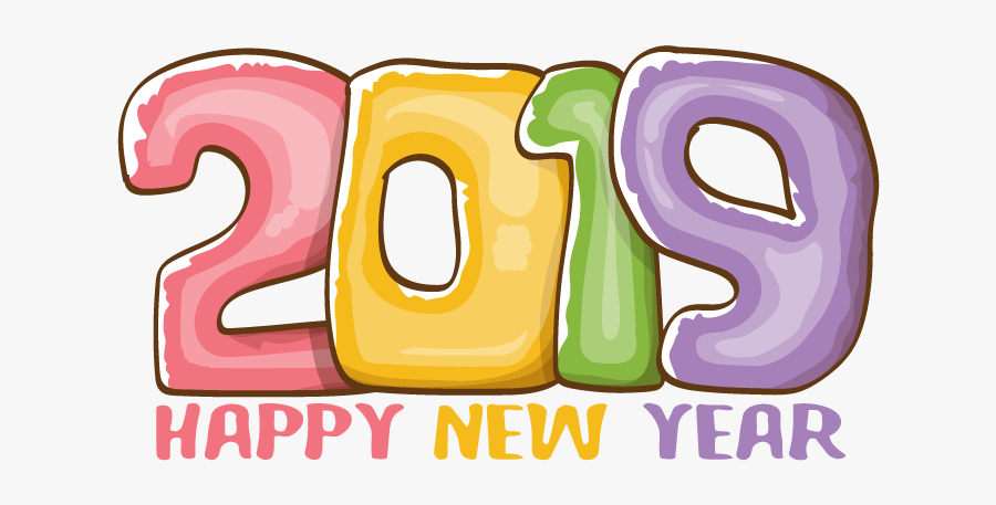 Happy New Year 2019 Vector Free Download, Transparent Clipart