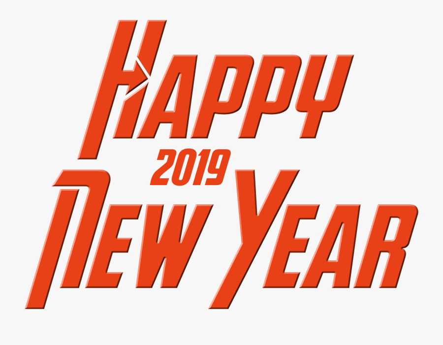 2019 Happy New Year Png Text - Happy New Year 2019 Stickers, Transparent Clipart