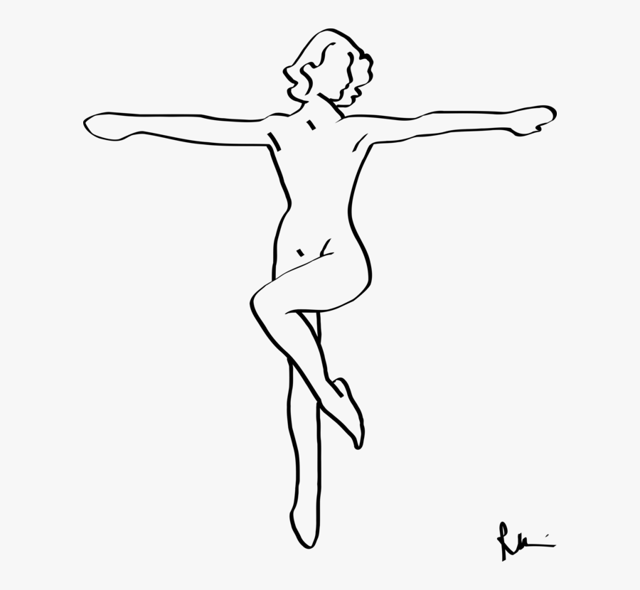 Free Vector Ballet Dancer Clip Art - Outline Woman Body Clipart, Transparent Clipart