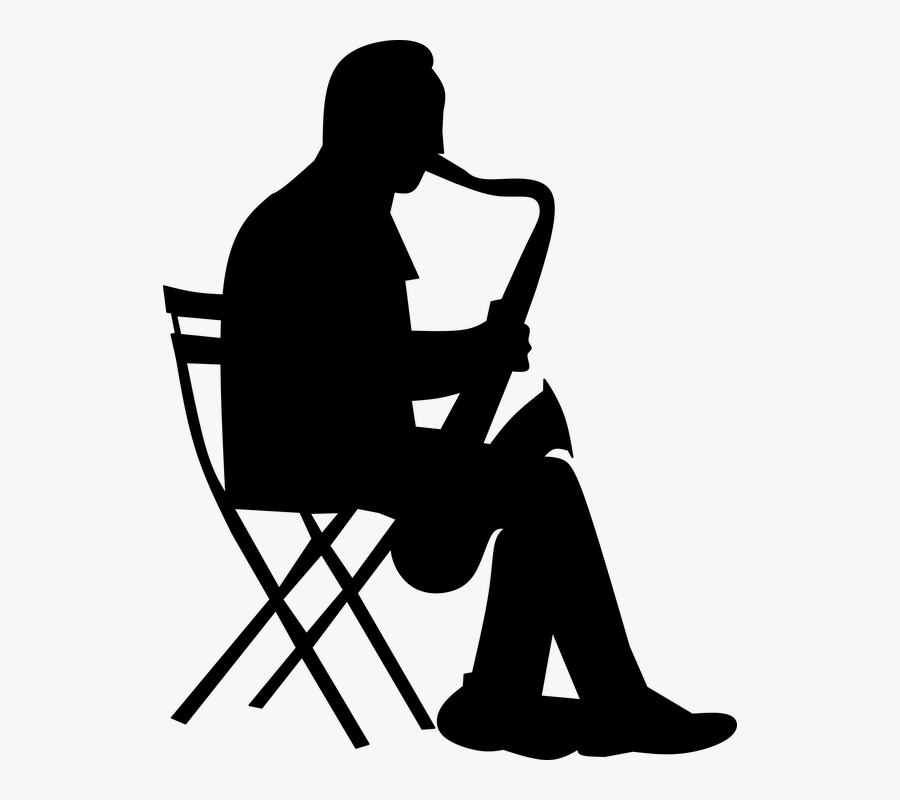 Silhouette, Saxophonist, Man, Jazz, Saxophone, Suit - Saxophone, Transparent Clipart