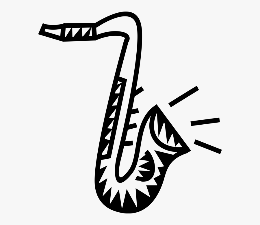 Vector Illustration Of Saxophone Brass Single-reed - Atividades Com Instrumentos Musicais, Transparent Clipart