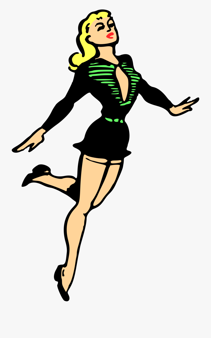 Woman Dancing Colour Big - Men Women Dancing Clipart, Transparent Clipart