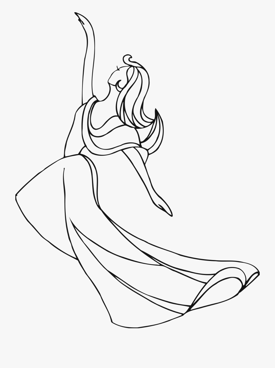 Dancer 33 Line Drawing Clip Arts - Dancing Drawing .png, Transparent Clipart