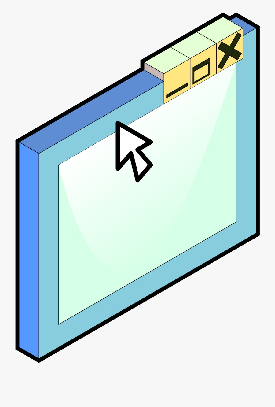 Isometric Generic Software Window Clip Arts - Generic Software Icons, Transparent Clipart