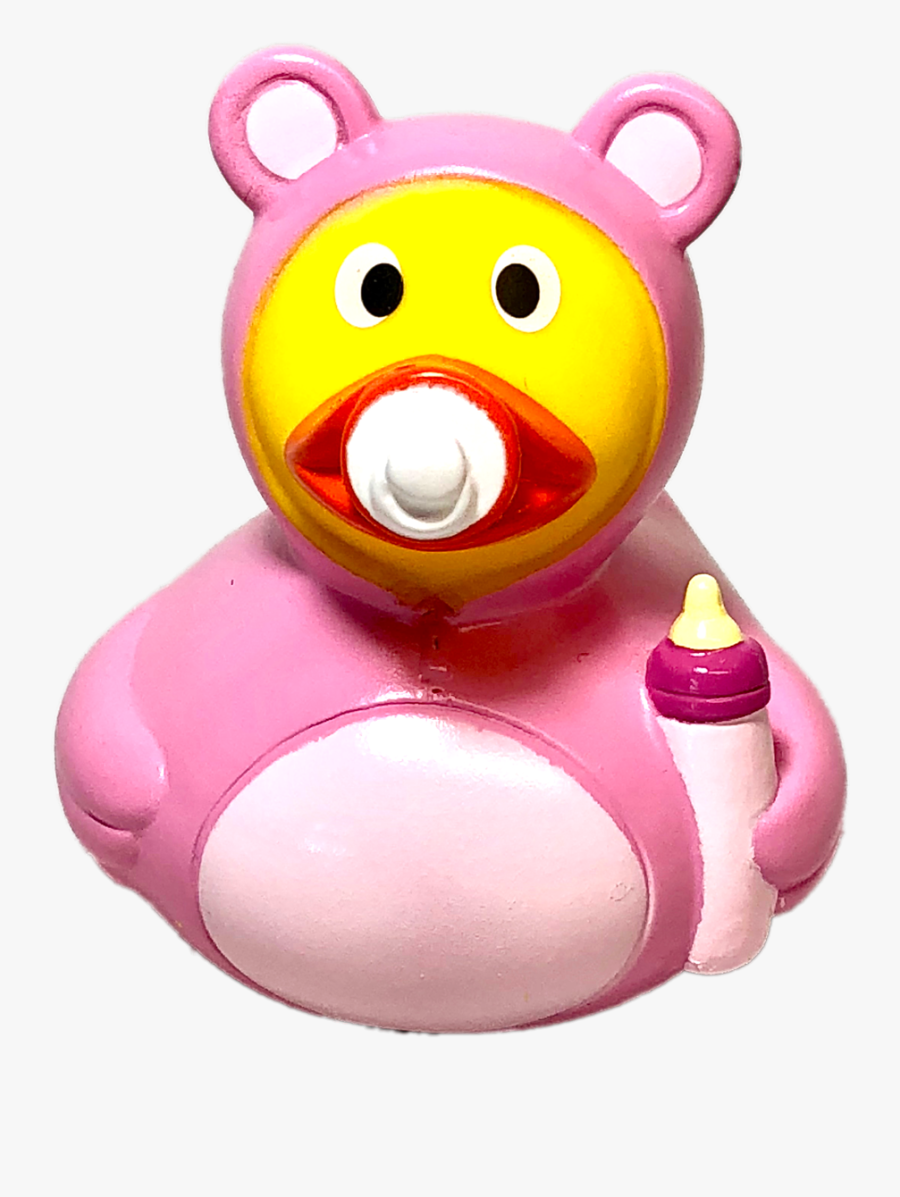 Baby Girl Rubber Duck - Bath Toy, Transparent Clipart