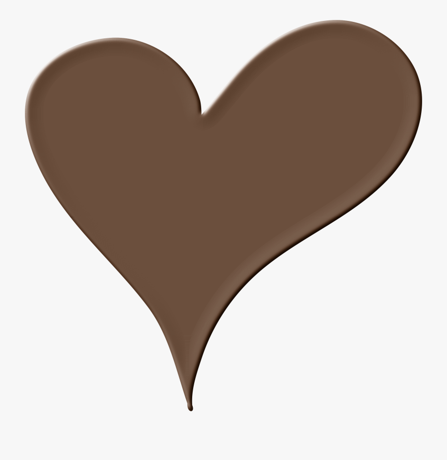 Transparent Chocolate Clipart Png - Brown Heart Gif Png, Transparent Clipart