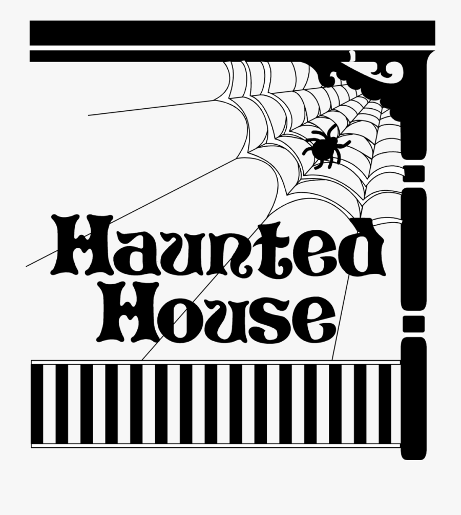 Haunted House - Haunted House Clipart With A Title, Transparent Clipart