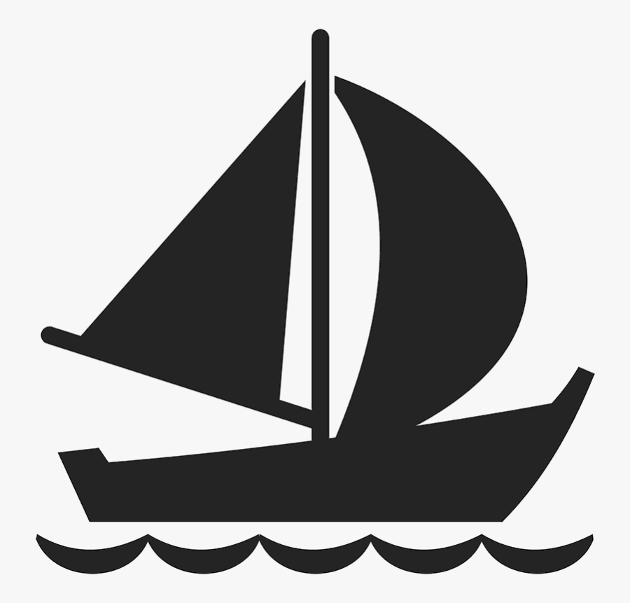 Sailboat In Waves Stamp - Sailboat In Waves Clipart, Transparent Clipart