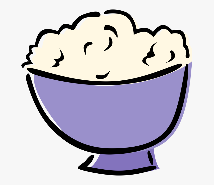 Clip Art Mashed Stock Bowl - Easy Drawings Of Mashed Potatoes , Free