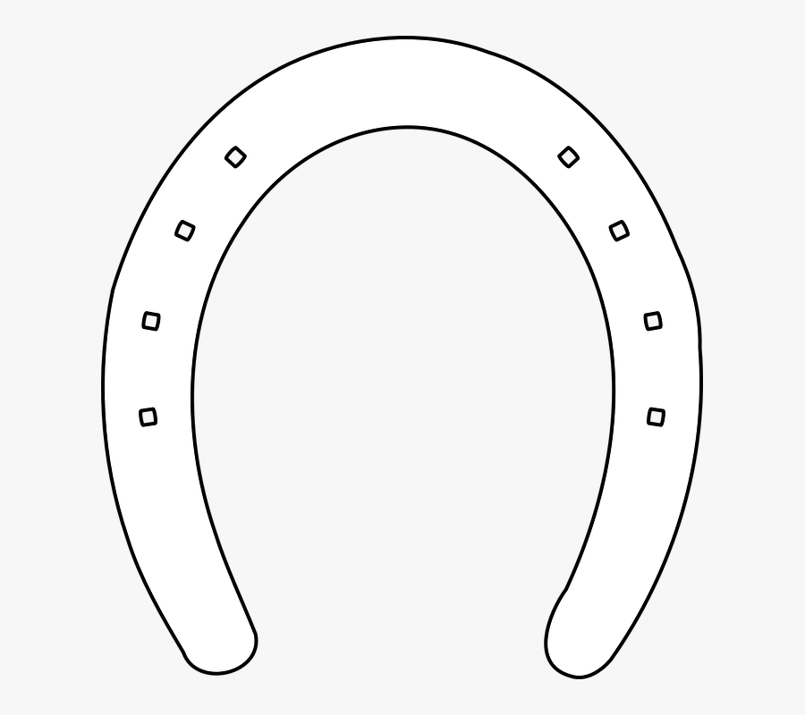 Horseshoe Template Printable - Horse Shoe Outline White, Transparent Clipart
