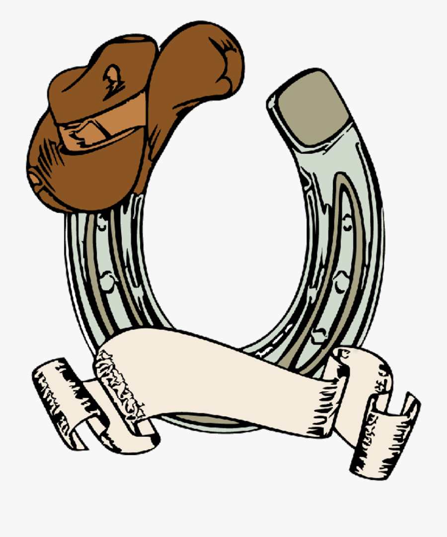 Horseshoe Sticker Clipart , Png Download - Sombrero Vaquero En Vector, Transparent Clipart