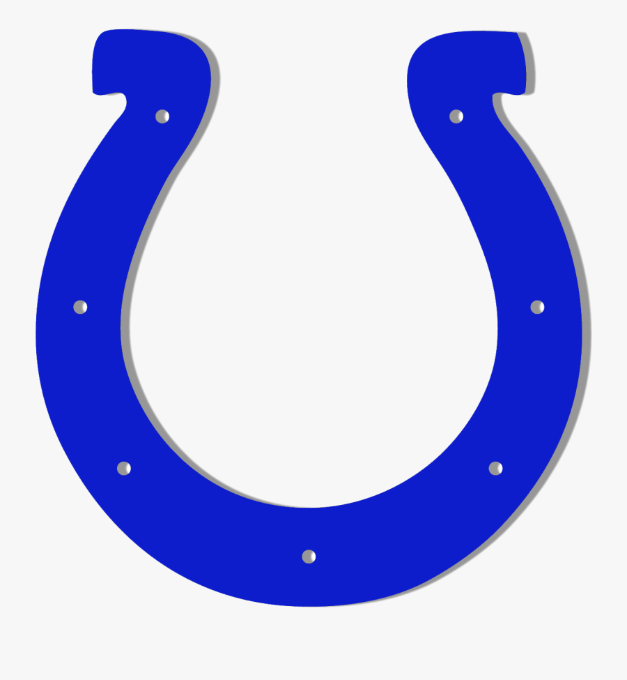 Indianapolis Colts Logo Clip Art Medium Size - Logo With Blue Horseshoe, Transparent Clipart
