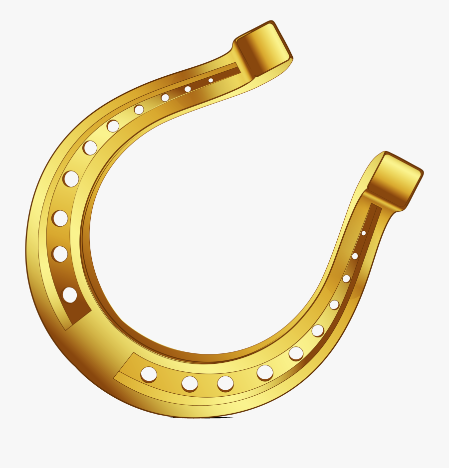 Gold Horse Shoe Clip Art, Transparent Clipart