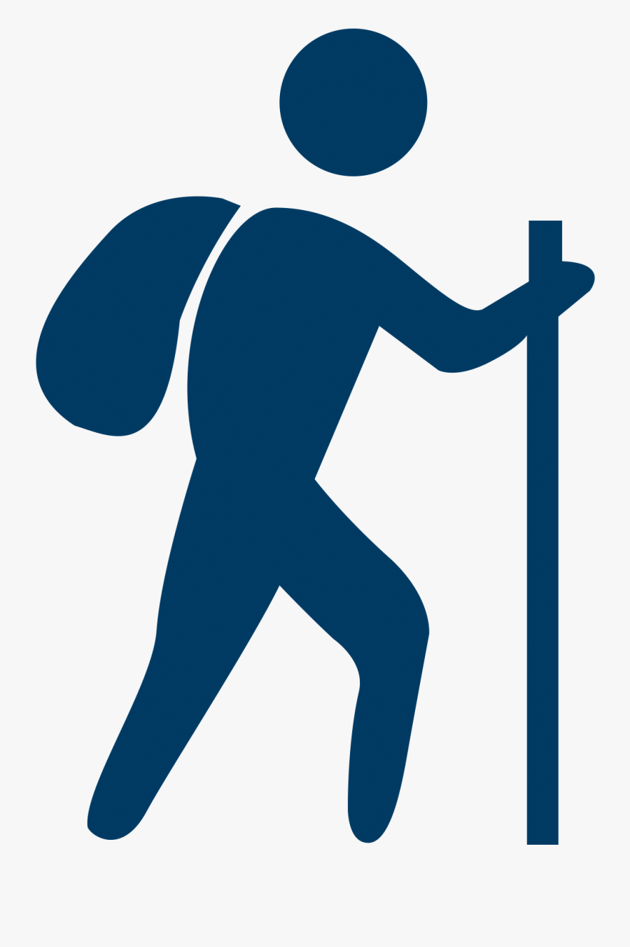 Computer Icons Backpacking Art - Blue Hiking Icon Png, Transparent Clipart