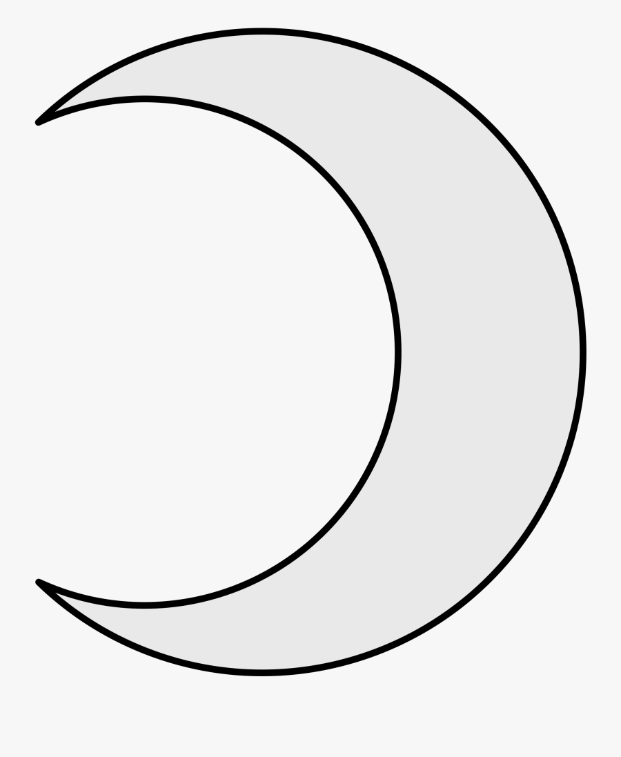 Planet Clipart Svg - Line Drawing Crescent Moon, Transparent Clipart