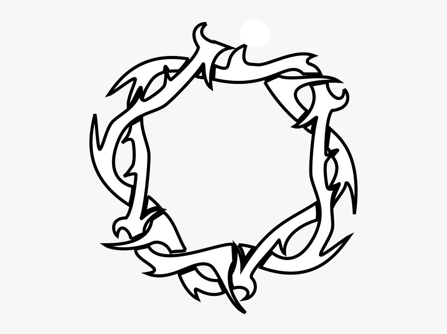 Thorn Crown Outlines, Transparent Clipart