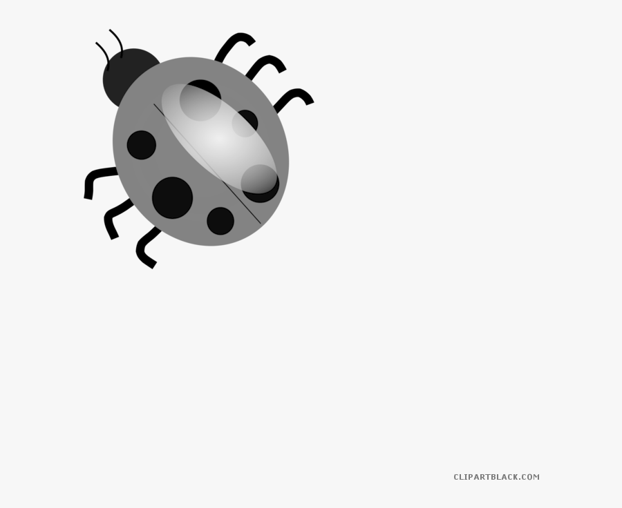 Cartoon Ladybug Animal Free Black White Clipart Images - Ladybug Clip Art, Transparent Clipart