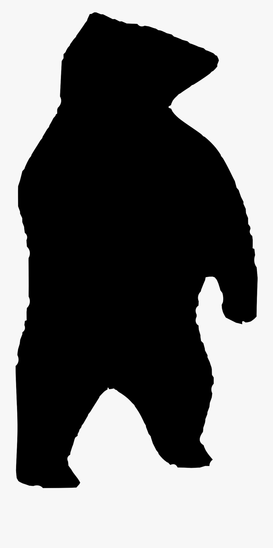 Bear Silhouette Clip Art - 2d Polar Bear Silhouette, Transparent Clipart