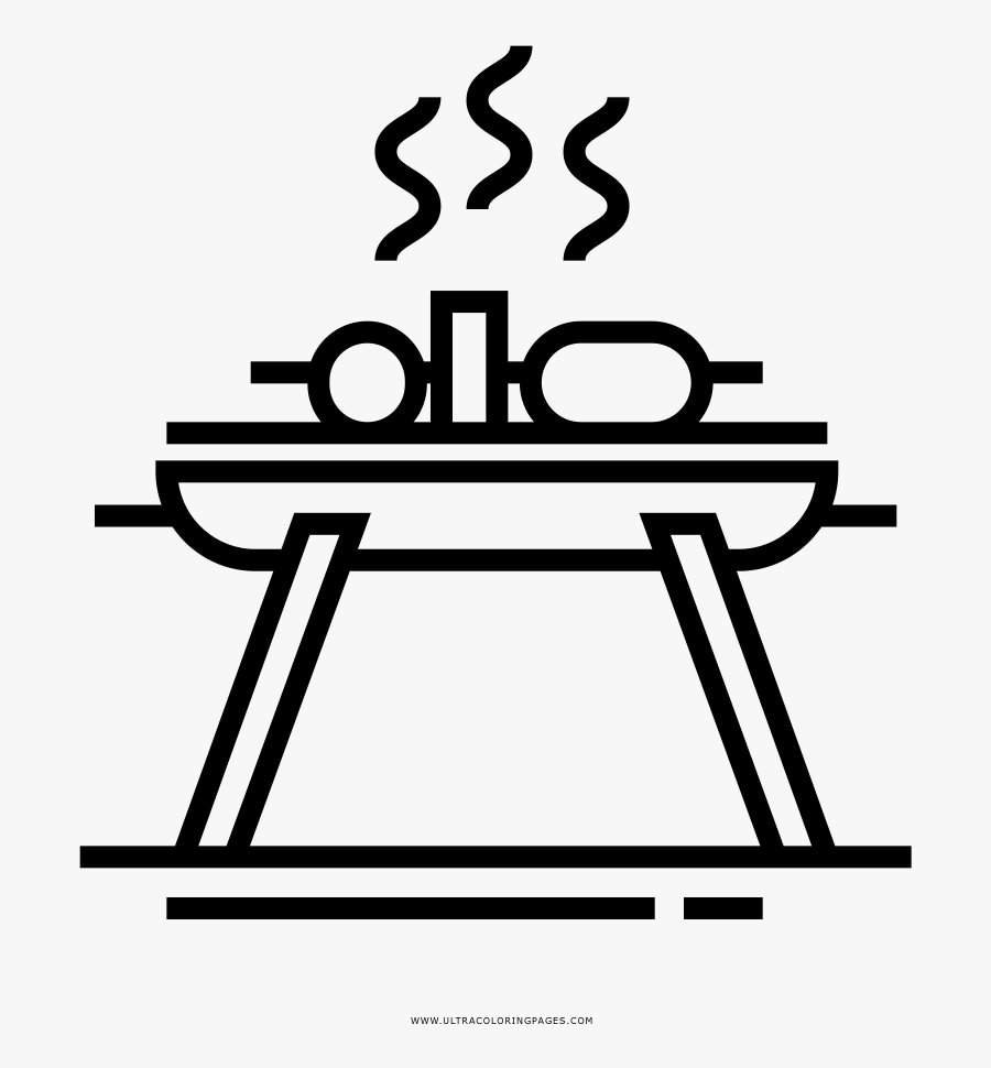 Barbecue Coloring Page Clipart , Png Download, Transparent Clipart