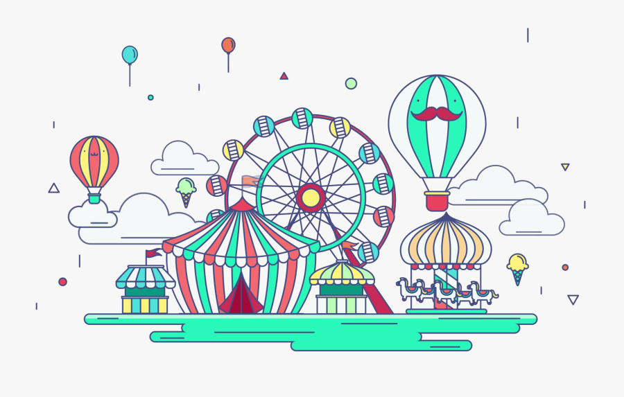 Amusement Park Png - Amusement Park Rides Animated, Transparent Clipart