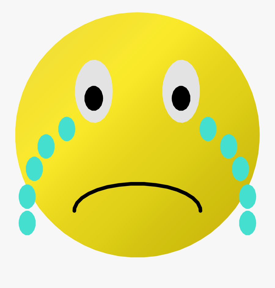 Cry Smiley - Transparent Sad Emoji, Transparent Clipart