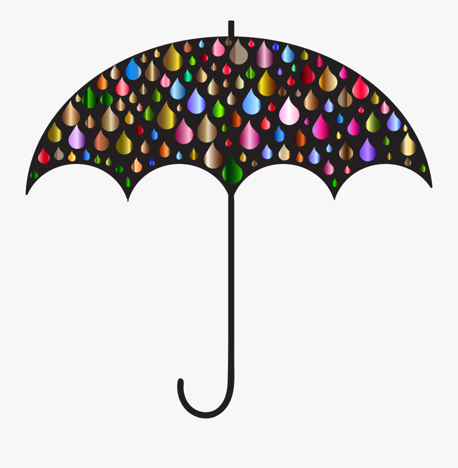 Umbrella Silhouette Clip Art At Getdrawings - Umbrella With Rain Clip Art, Transparent Clipart