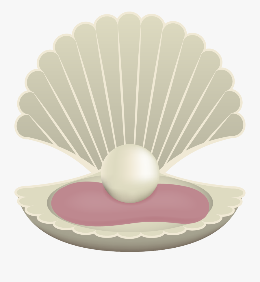 Pearl Great Shell Cartoon Drawing Free Transparent - Pearl Cartoon, Transparent Clipart