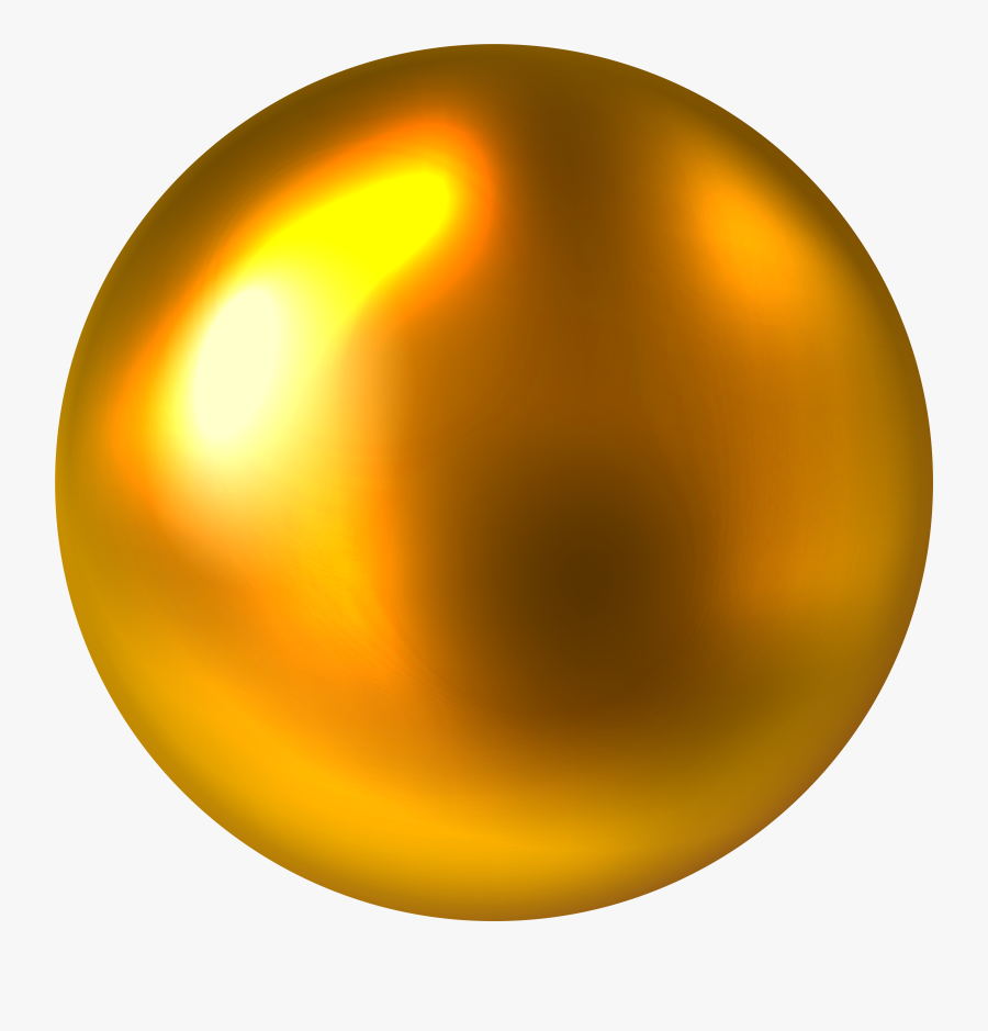 Gold Ball Free Png - Transparent Gold Sphere, Transparent Clipart