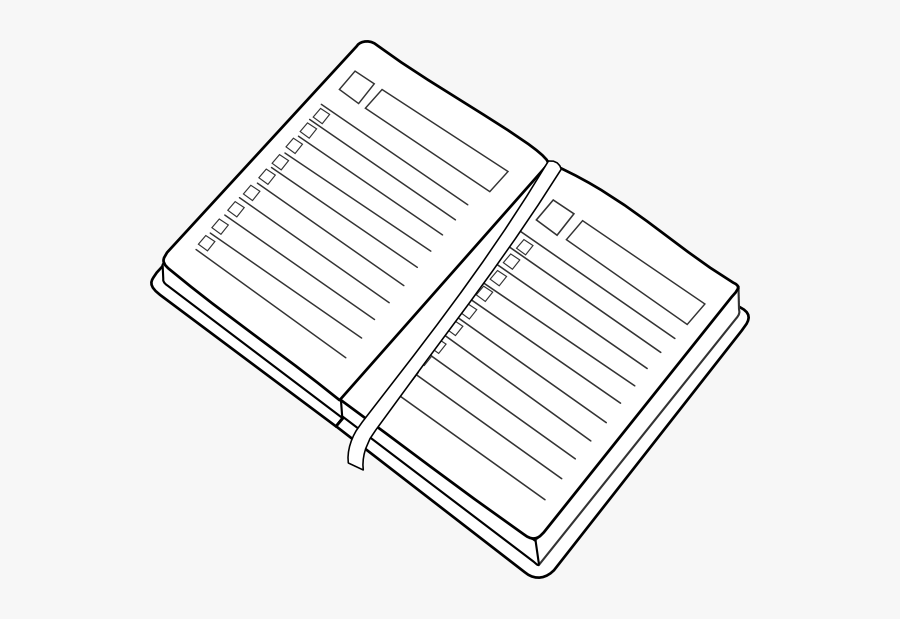 Planner Clip Art - Planner Clipart Black And White, Transparent Clipart