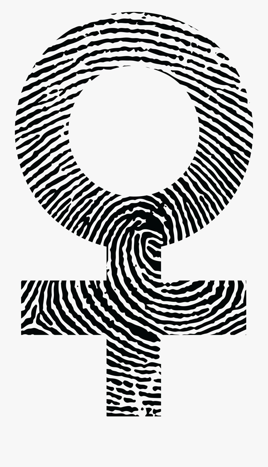 Free Clipart Of A Thumb Print Female Gender Symbol - Fibonacci Spiral In Fingerprint, Transparent Clipart