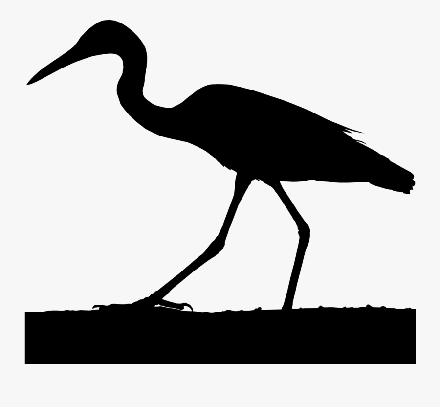 Crane Clipart Blue Crane - Cattle Egret Silhouette Png, Transparent Clipart