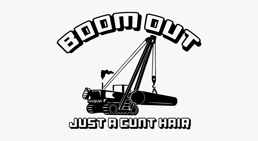 Boom Out Just A - Side Boom Clipart Black And White, Transparent Clipart