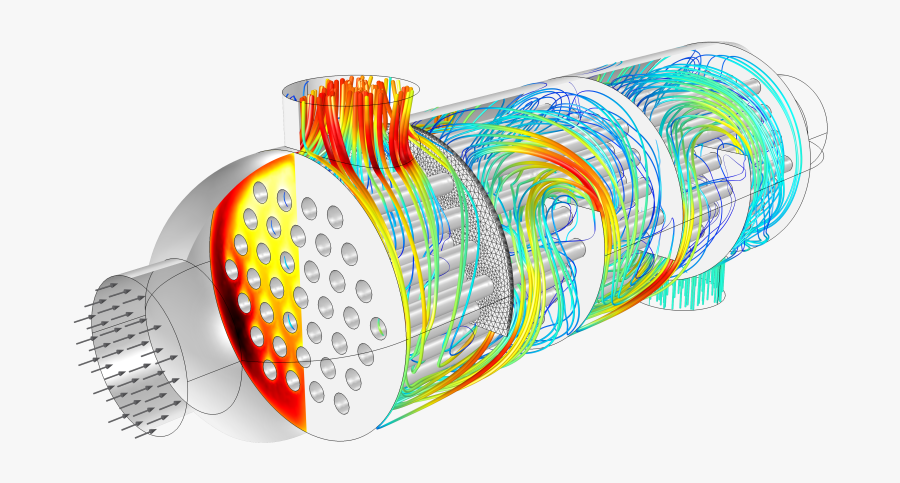 Hot Clipart Air Temperature - Heat Exchanger Cfd, Transparent Clipart