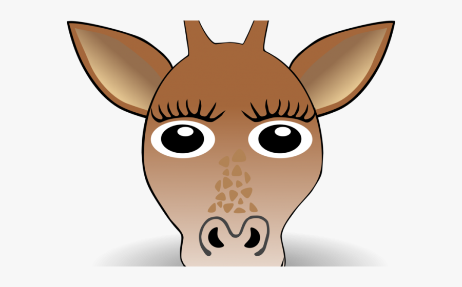 Ear Clipart Giraffe - Animated Giraffe Face, Transparent Clipart