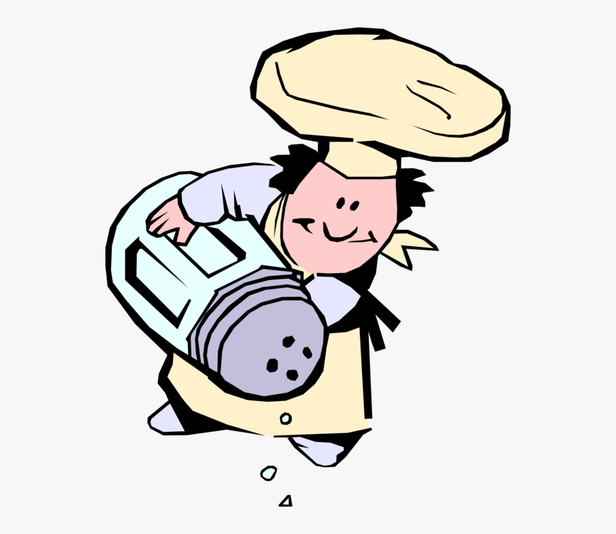 Vector Illustration Of Culinary Cuisine Restaurant - Cartoon Salt Shaker Png, Transparent Clipart