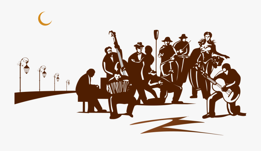 Banner Transparent Orchestra Conductor Dance Silhouette - Jazz Big Band Flyer, Transparent Clipart