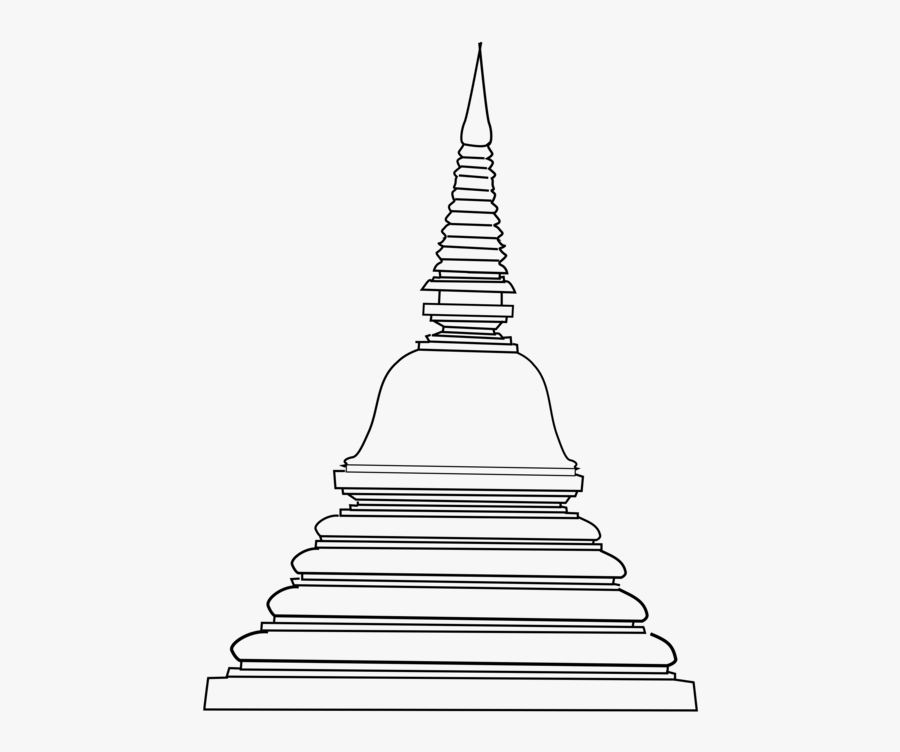 Monochrome - Buddhist Temple Clipart Black And White, Transparent Clipart