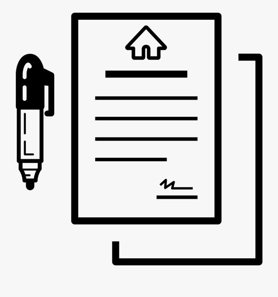 Family Agreements About House Rules - Contract Black And White, Transparent Clipart