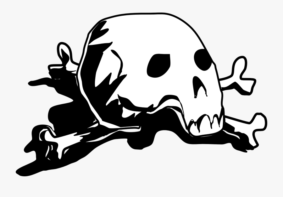 Skull And Crossbones - Skull, Transparent Clipart