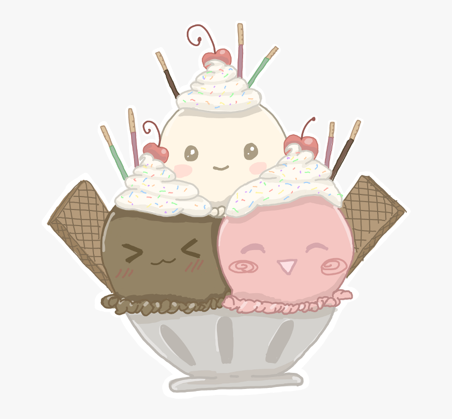 Desserts Clipart Kawaii - Gelato, Transparent Clipart