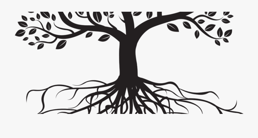 Transparent Tree Roots Silhouette Png - Family Tree With Roots, Transparent Clipart