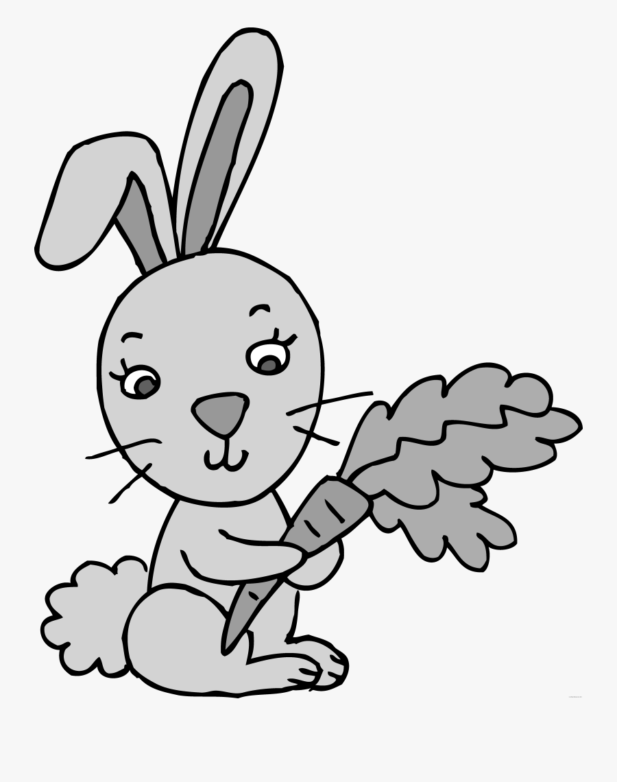 Rabbit High Quality Animal Free Black White Clipart - Clipart Black And White Rabbit Outline, Transparent Clipart