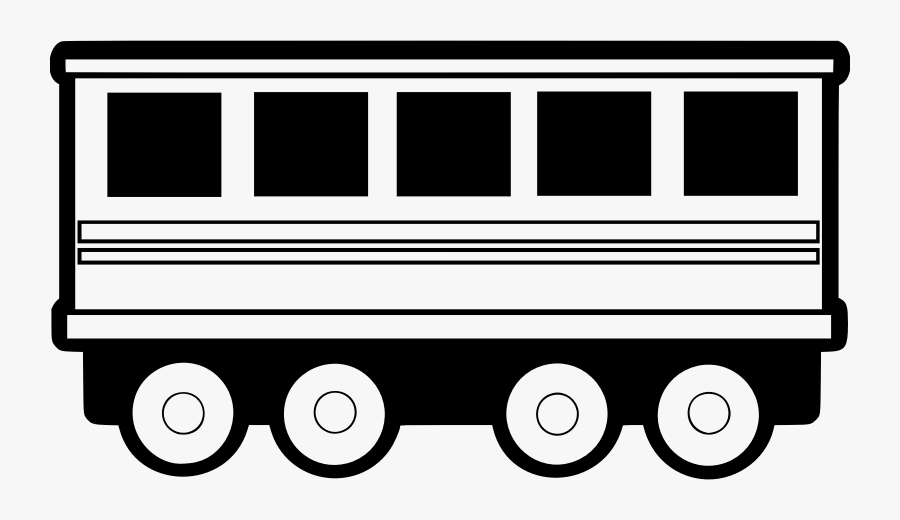 Railway Carriage Clipart Library Library - Train Engine Clipart Black And White, Transparent Clipart