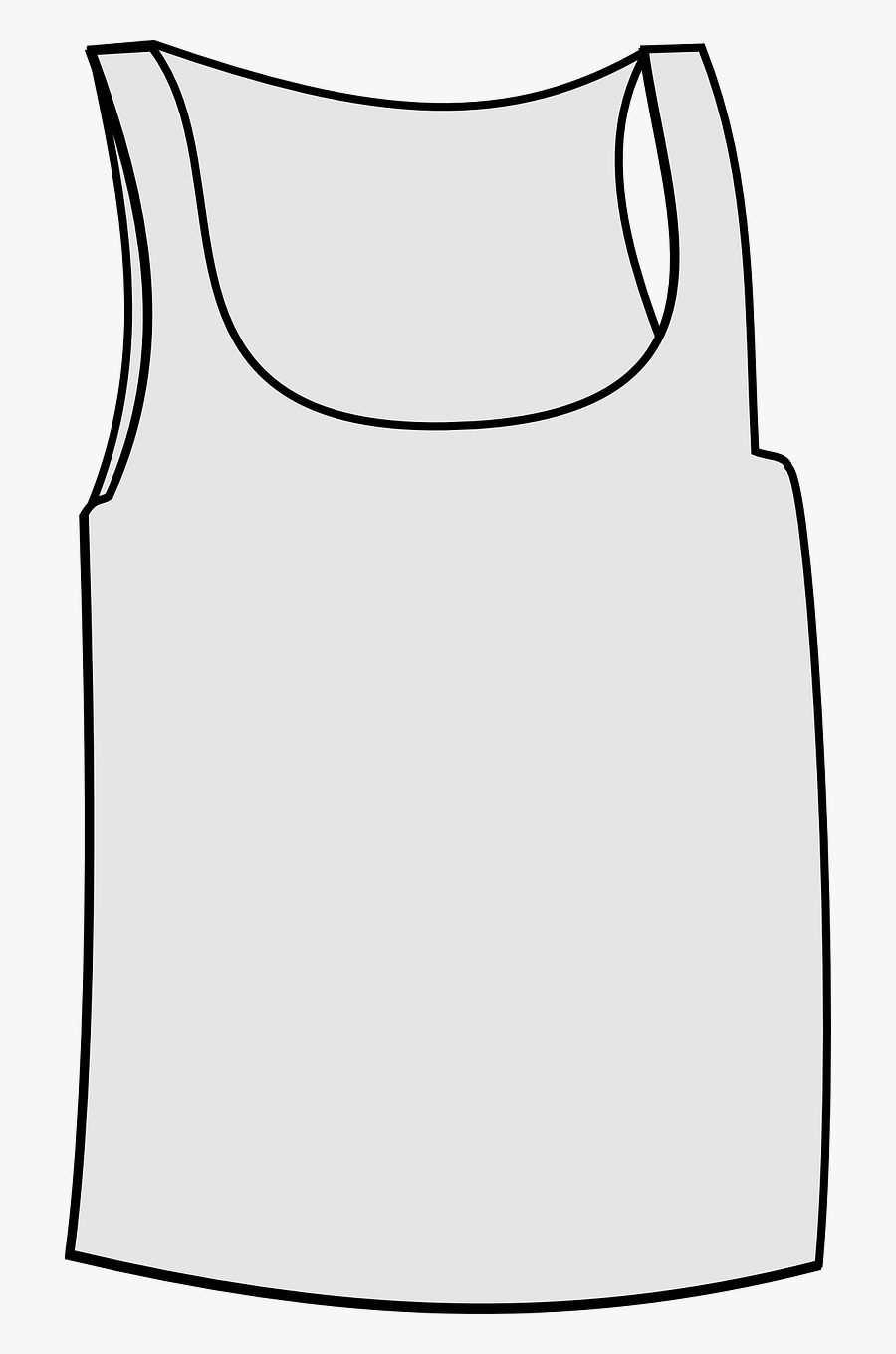 Vest Underwear Tank Top Muscle White Shirt Tee - Cartoon Tank Top White, Transparent Clipart