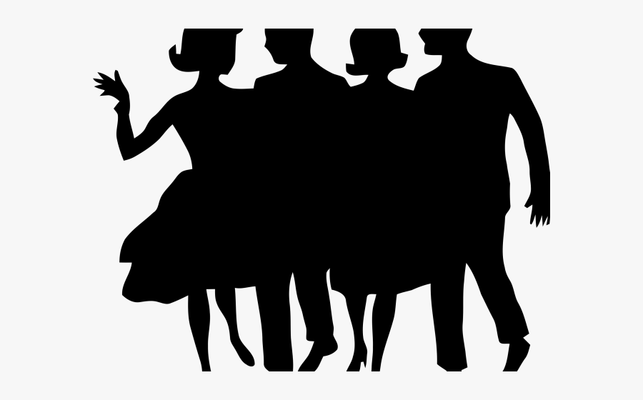 Silhouettes Clipart Small Crowd - Indian People Silhouette Png , Free ...