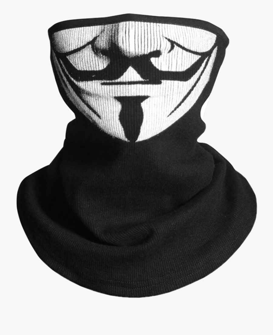 Transparent Mask Clipart Black And White - Half Face Mask Png, Transparent Clipart