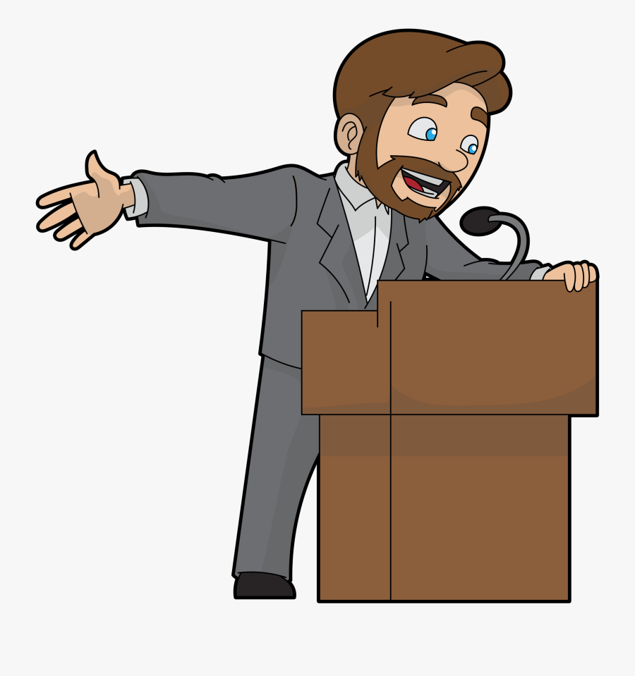 File Cartoon Speaking In - Cartoon Man Speaking, Transparent Clipart